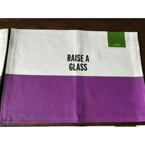 KATE SPADE Place Mat Set of 4 Raise a Glass
